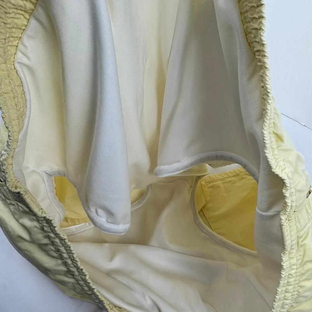 VTG Nautica Men's Yellow Swim Trunks Beach Retro Hipster‎ 38W Size XL